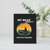 Mein Boot läuft nicht auf Danke Postkarte (Stehend Vorderseite)