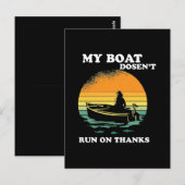 Mein Boot läuft nicht auf Danke Postkarte (Vorne/Hinten)