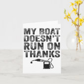 Mein Boot läuft nicht auf Dankeschön Bootgeschenke Karte (Gelbe Blume)