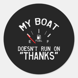 Mein Boot läuft nicht auf Danks komisch Runder Aufkleber