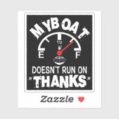 Mein Boot läuft nicht aus DANK, der lustige Kapitä Aufkleber (Blatt)