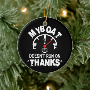Mein Boot läuft nicht aus DANK, der lustige Kapitä Keramik Ornament