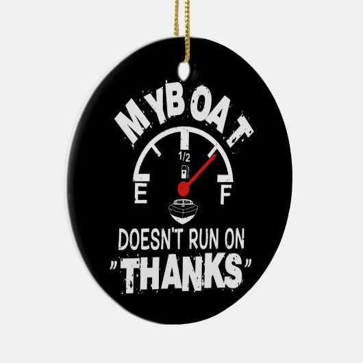 Mein Boot läuft nicht aus DANK, der lustige Kapitä Keramik Ornament (Rechts)