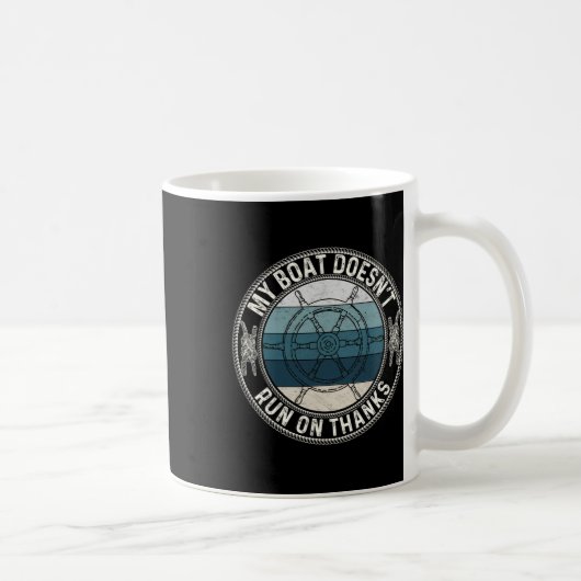Mein Boot läuft nicht dank der lustigen Bootlehre Kaffeetasse (Rechts)