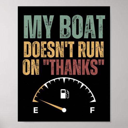 Mein Boot läuft nicht dank Motorbootkapitän Fu Poster (Vorne)