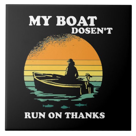 Mein Boot läuft nicht mit Danke Fliese (Vorderseite)