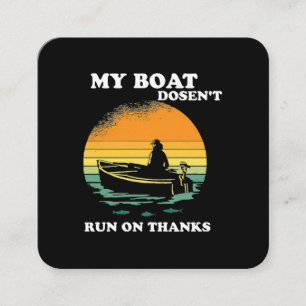Mein Boot läuft nicht mit Danke Quadratische Visitenkarte