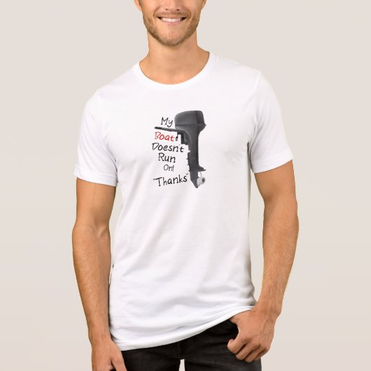 Mein Boot läuft nicht mit Danke Tri-Blend Shirt (Vorderseite)