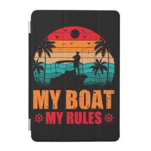 Mein Boot meine Regeln Angelfreunde Vintag Sonnenu iPad Mini Hülle