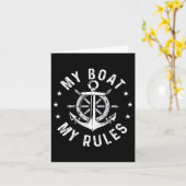 Mein Boot Meine Regeln - Bootsführer Mo Karte (Gelbe Blume)