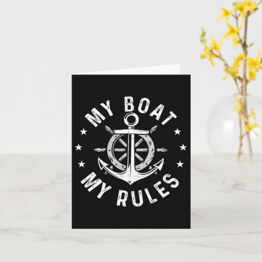 Mein Boot Meine Regeln - Bootsführer Mo Karte (Gelbe Blume)