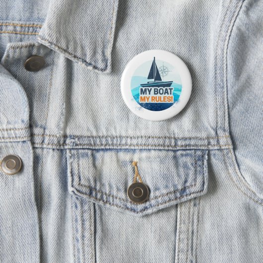 Mein Boot meine Regeln für Captain oder Skipper Vi Button (Beispiel)