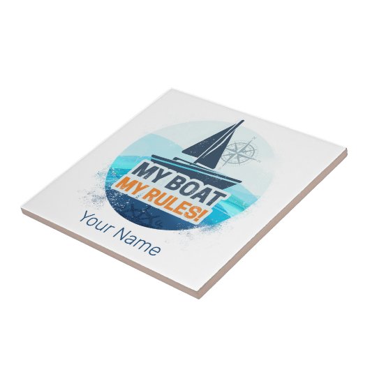 Mein Boot meine Regeln für Captain oder Skipper Vi Fliese (Seite)