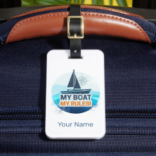 Mein Boot meine Regeln für Captain oder Skipper Vi Gepäckanhänger