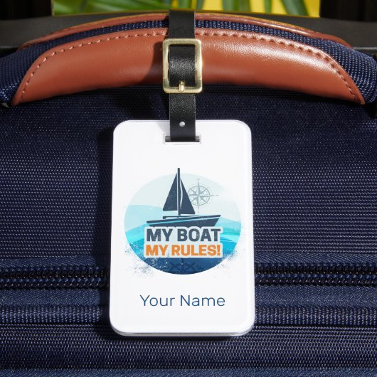 Mein Boot meine Regeln für Captain oder Skipper Vi Gepäckanhänger (Vorderseite Insitu 2)