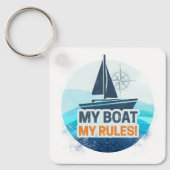 Mein Boot meine Regeln für Captain oder Skipper Vi Schlüsselanhänger (Vorderseite)