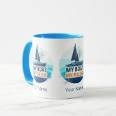 Mein Boot meine Regeln für Captain oder Skipper Vi Tasse (Vorderseite Links)