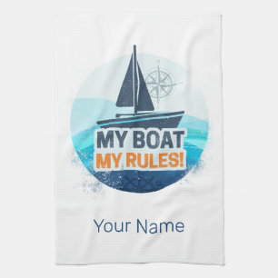 Mein Boot, meine Regeln für Kapitän oder Skipper V Geschirrtuch