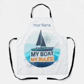 Mein Boot, meine Regeln für Kapitän oder Skipper V Schürze (Vorderseite)