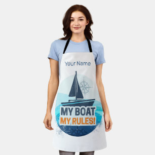 Mein Boot, meine Regeln für Kapitän oder Skipper V Schürze