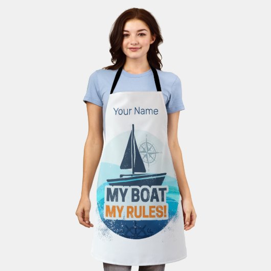 Mein Boot, meine Regeln für Kapitän oder Skipper V Schürze (Getragen)