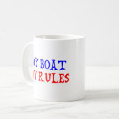 mein Boot, meine Regeln Kaffeetasse (Vorderseite Links)