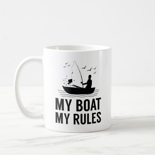 Mein Boot meine Regeln Kaffeetasse (Links)