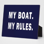 Mein Boot. Meine Regeln - lustiges Boot Fotoplatte (Seite)