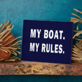 Mein Boot. Meine Regeln - lustiges Boot Fotoplatte (Seite)
