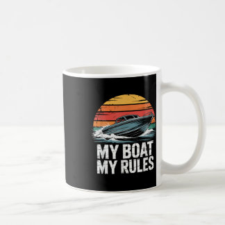 Mein Boot, meine Regeln Retro-Bootsfahrer Vintage- Kaffeetasse