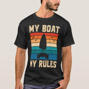 Mein Boot, meine Regeln Retro Katamaran Kapitän T-Shirt