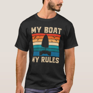 Mein Boot, meine Regeln Retro-Katamaran-Kapitän T-Shirt