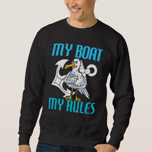 Mein Boot, meine Regeln, Seagull Captain Sweatshirt (Vorderseite)
