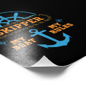 Mein Boot meine Regeln Witzschiff Captain Motto Zi Fotodruck (Ecke)