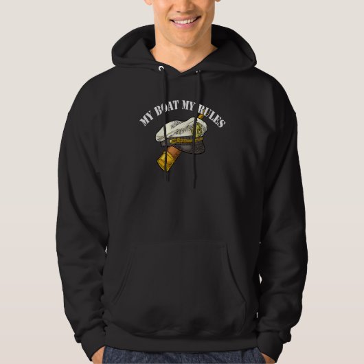 Mein Boot-My-Rules Captain's Hat Telescope Hoodie (Vorderseite)