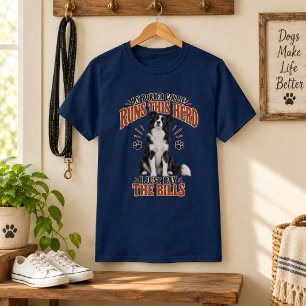 Mein Border Collie führt diese Herde lustig T-Shirt