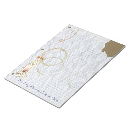 Mein Borzoi Ate My Lessingplan Notizblock (angewinkelt)