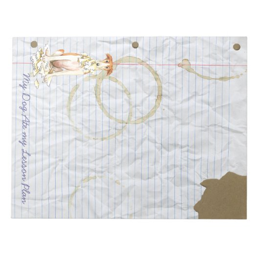 Mein Borzoi Ate My Lessingplan Notizblock (Vorderseite)