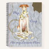 Mein Borzoi Ate My Lessingplan Notizbuch (Vorderseite)