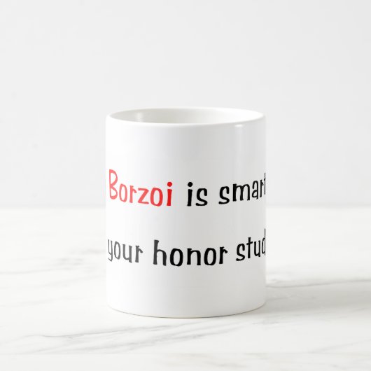 Mein Borzoi ist intelligenter… Tasse (Mittel)