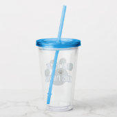 Mein Boss hat Pfosten Akrylic Tumbler Acryltrinkbecher (Rückseite)