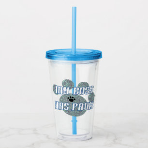 Mein Boss hat Pfosten Akrylic Tumbler Acryltrinkbecher