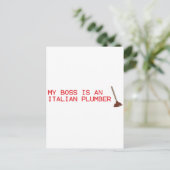 Mein Boss ist ein italienischer Klempner - ein Vid Postkarte (Stehend Vorderseite)