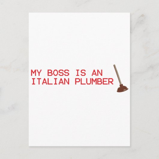 Mein Boss ist ein italienischer Klempner - ein Vid Postkarte (Vorderseite)