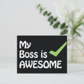 Mein Boss ist Phantastisch Postkarte (Stehend Vorderseite)