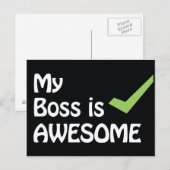 Mein Boss ist Phantastisch Postkarte (Vorne/Hinten)