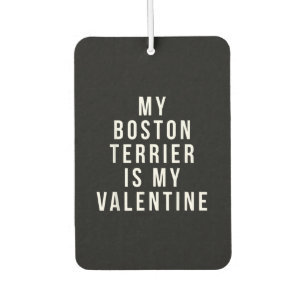 Mein Boston Terrier ist mein Valentine T-Shirt Autolufterfrischer