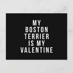 Mein Boston Terrier ist mein Valentine T-Shirt Postkarte