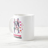 Mein Boston Terrier ist mein Valentinhund Niedlich Kaffeetasse (Vorderseite Links)