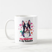 Mein Boston Terrier ist mein Valentinhund Niedlich Kaffeetasse (Links)
